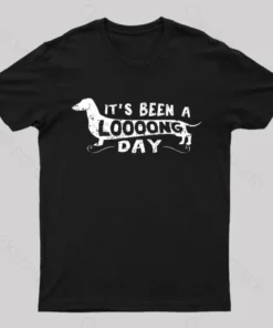 Dachshund Dog Its Been a Long Day Nerd T-Shirt