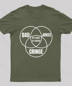 Alternative view of Dad Jokes Cringe My Sense of Humor Nerd T-Shirt