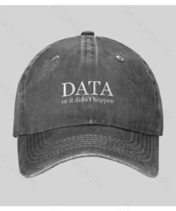 Alternative view of Data or It Didn't Happen Washed Vintage Baseball Cap