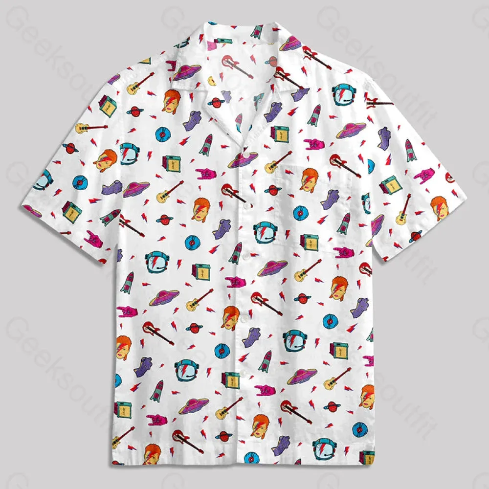 Space Music Button Up Pocket Shirt - Image 3