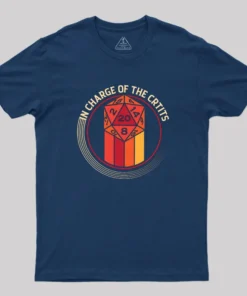 Alternative view of In Charge of the Crits D20 Retro Geek T-Shirt