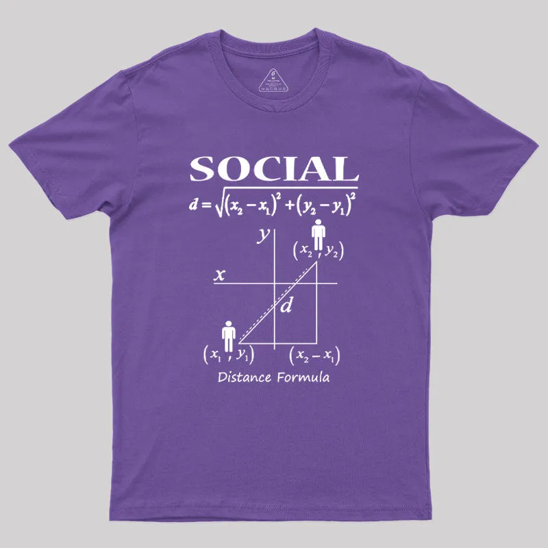 Social Distance Formula Geek T-Shirt - Image 6