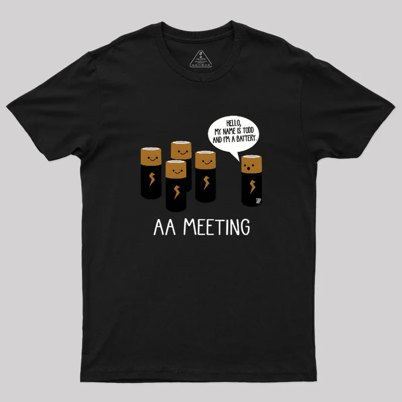 AA MEETING Geek T-Shirt - Image 2