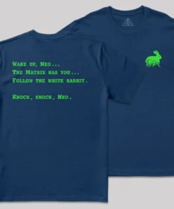 Alternative view of Green Code Front and Back Printed Geek T-Shirt