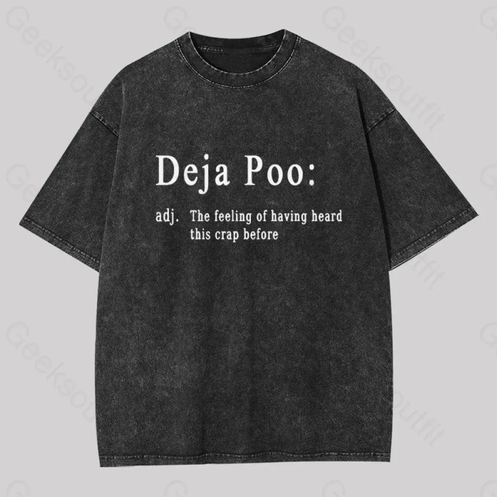 Deja Poo Geek Washed T-shirt - Image 6