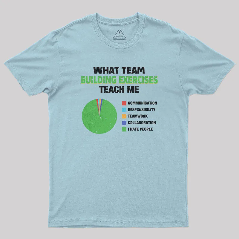 What Team Building Exercises Teach Me Geek T-Shirt - Image 10
