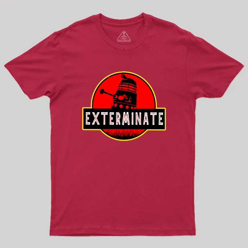 Darlek Exterminate Jurassic Park Dr Who Geek T-Shirt - Image 7