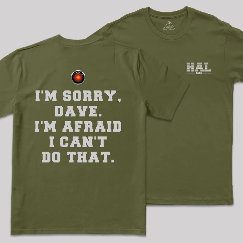 HAL's Apology Front and Back Printed Geek T-Shirt - Image 3