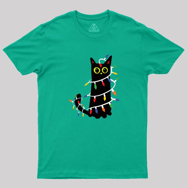 Festive Feline Geek T-Shirt - Image 8