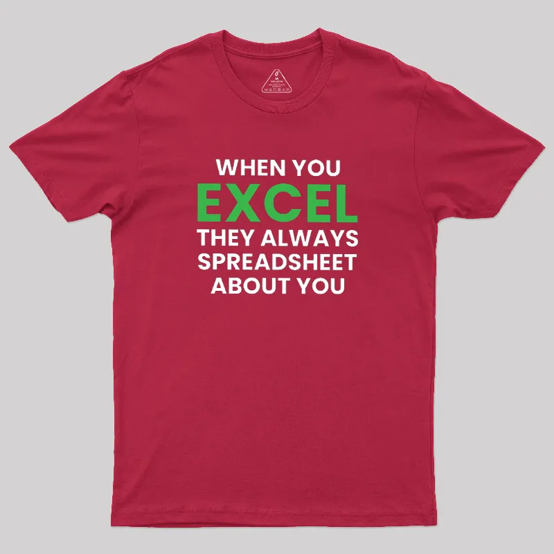 Excel-lent Pun Geek T-Shirt - Image 7