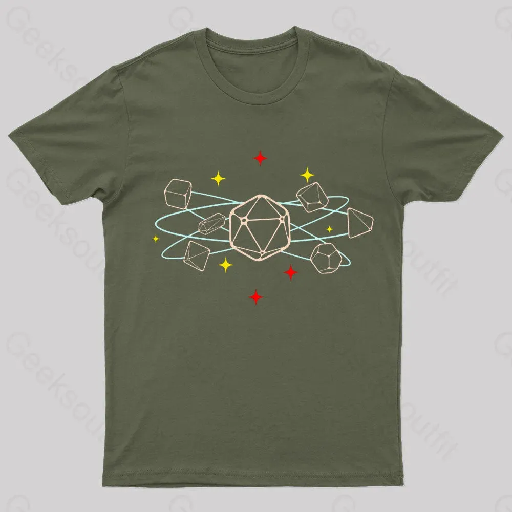 Dice Atom Tabletop RPG Geek T-Shirt - Image 3