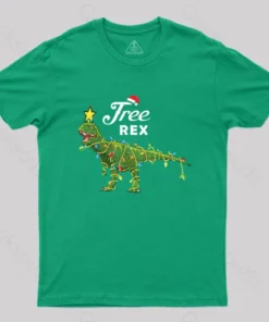 Dinosaur Christmas Tree Rex Christmas T-Shirt