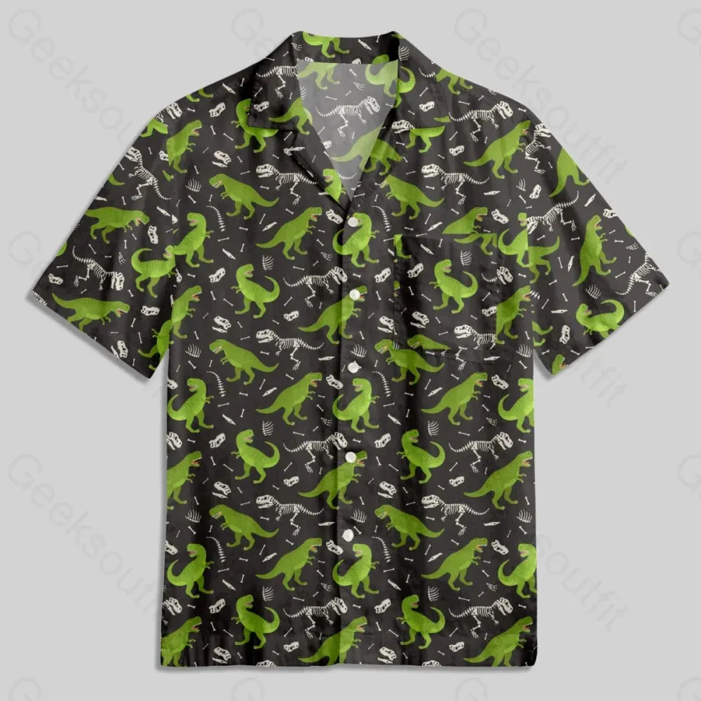 Dinosaurs And Fossils Button Up Pocket Shirt - Image 2