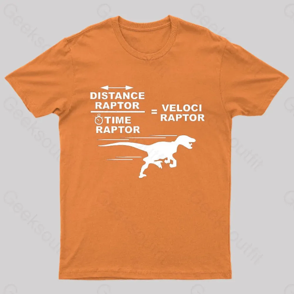 Distance Raptor Divided By Time Raptor Equals Velociraptor T-Shirt - Image 4