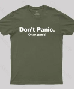 Alternative view of Don't Panic Geek T-Shirt