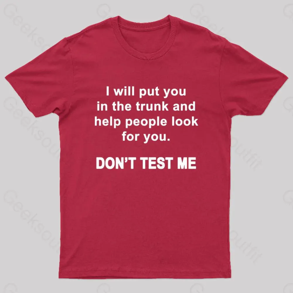 Don't Test Me Nerd T-Shirt - Image 2