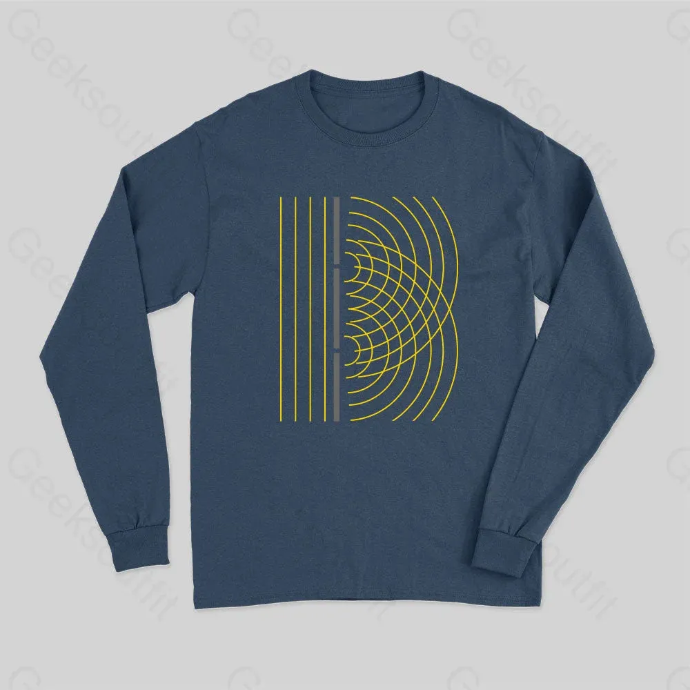 Double Slit Light Wave Particle Science Experiment Long Sleeve T-Shirt - Image 2