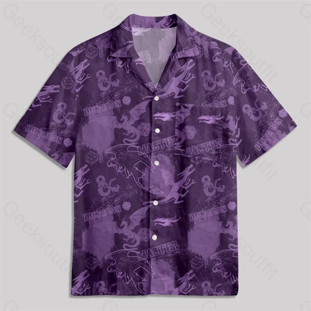 Dungeon Master Graffiti Style Button Up Pocket Shirt - Image 2