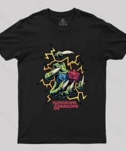 Alternative view of Dungeons & Dragons Roll the Dice T-Shirt