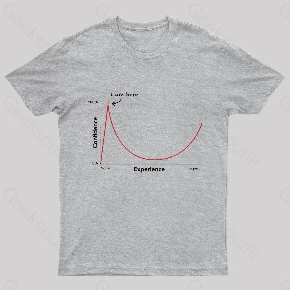 Dunning Kruger Effect Geek T-Shirt - Image 6