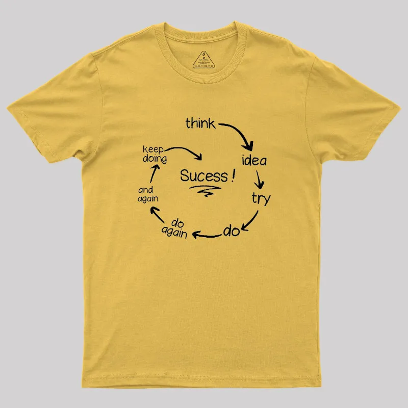 Cycle of Success Geek T-Shirt - Image 8