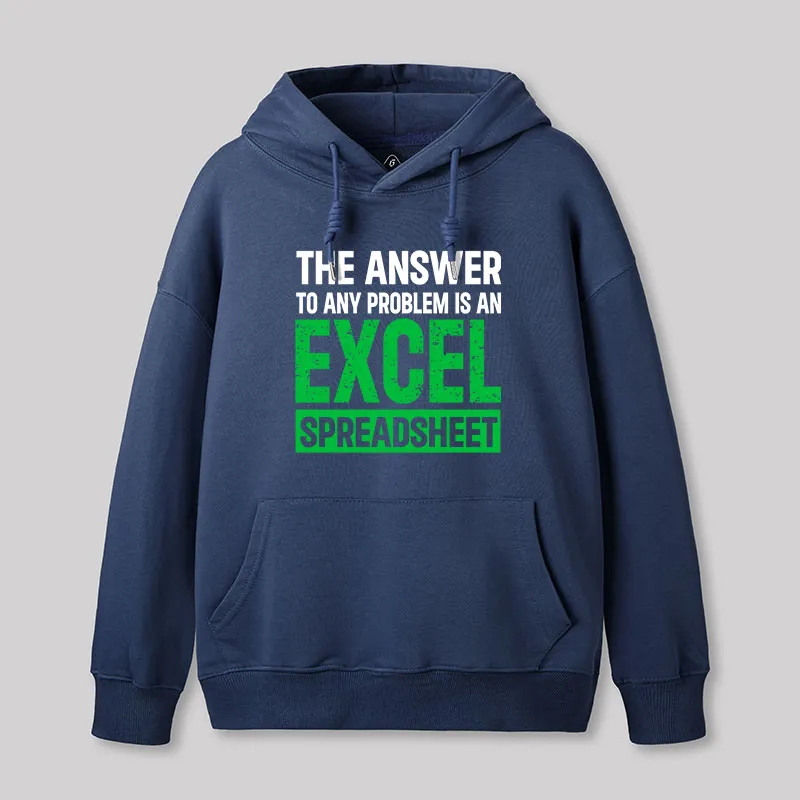 The Answer To Any Problem Is An Excel Geek Hoodie - Image 2