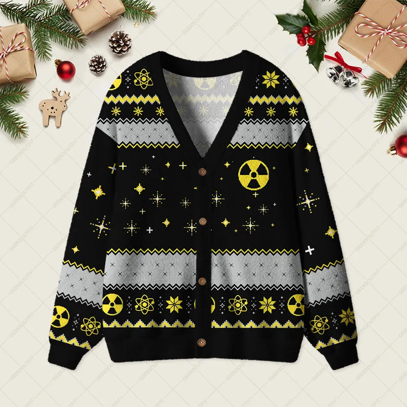 Legalize Recreational Plutonium Geek Ugly Cardigan Sweaters