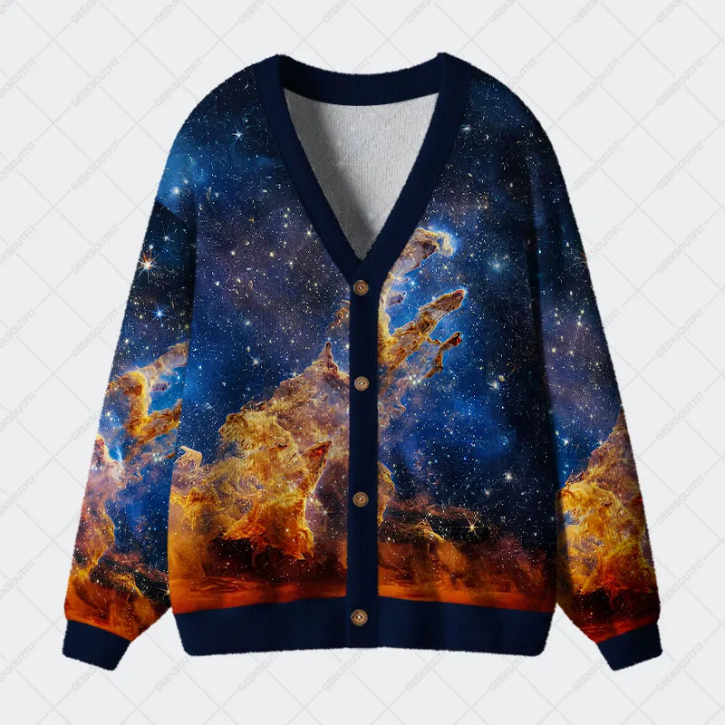 Pillar of Creation Nebula Geek Ugly Cardigan Sweaters
