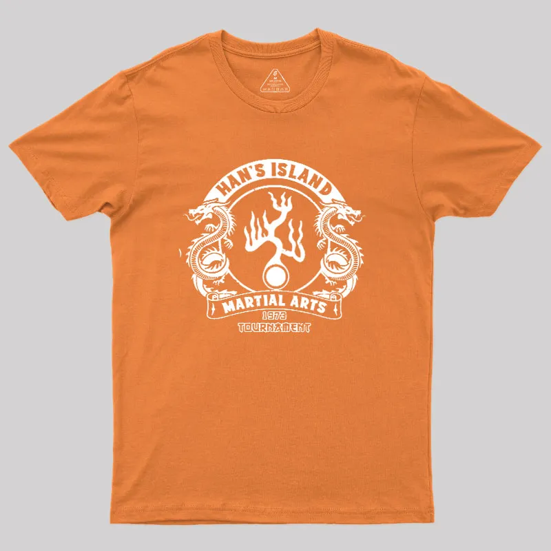 Han's Island Martial arts tournament Geek T-Shirt - Image 5