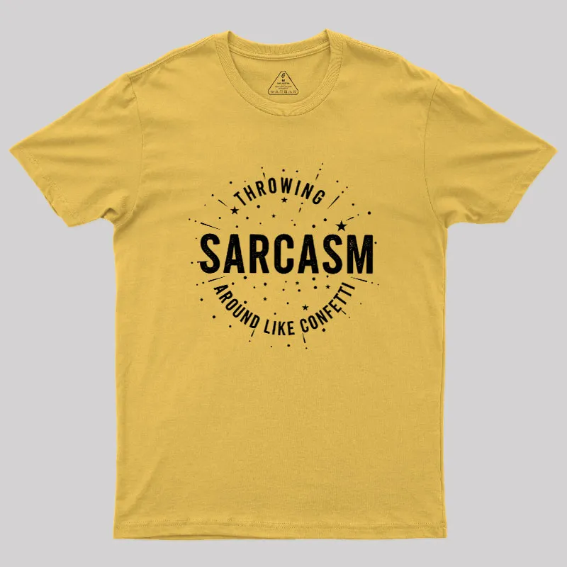 Throwing Sarcasm Geek T-Shirt - Image 6