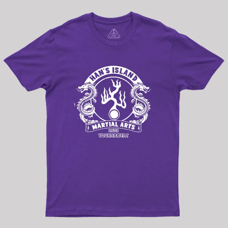 Han's Island Martial arts tournament Geek T-Shirt - Image 8