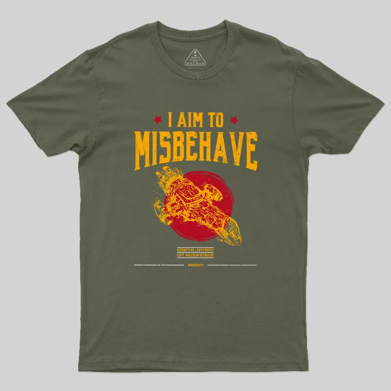 I Aim to Misbehave Geek T-Shirt - Image 3