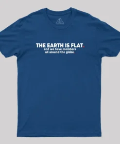 Alternative view of The Earth is Flat Geek T-Shirt