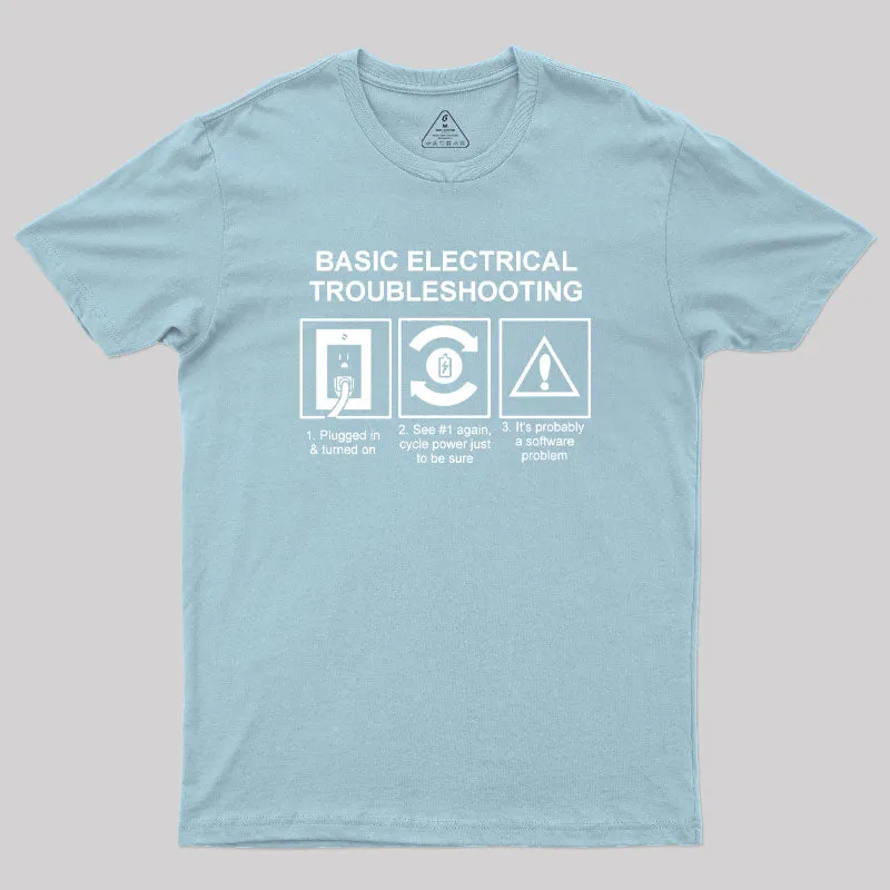 Basic Electrical Troubleshooting Geek T-Shirt - Image 10