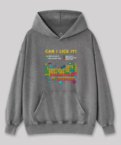 Alternative view of Can I Lick It Periodic Table Washed Hoodie
