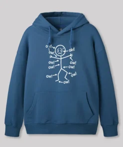 Alternative view of Ow Ow Ow Geek Hoodie