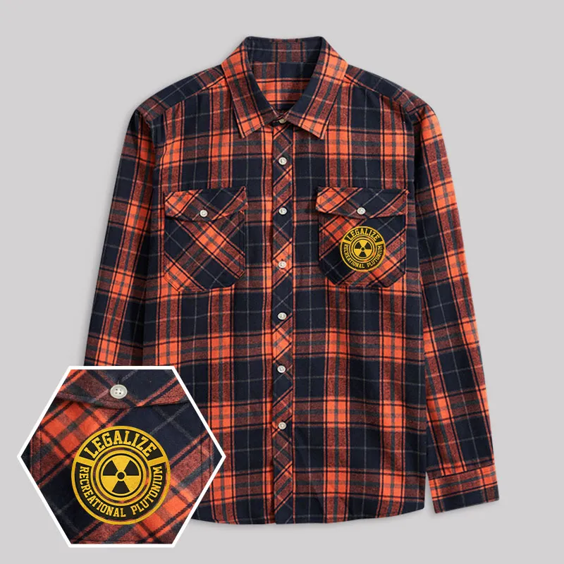Atomic Humor Plaid Flannel Shirt - Image 5