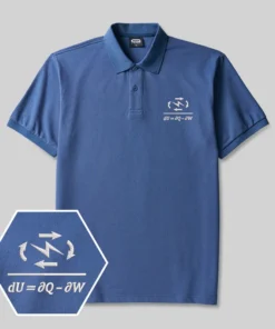 Alternative view of Thermodynamics Geek Embroidered Polo Shirts