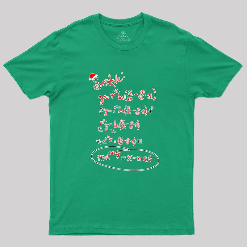 Merry Christmas Equation Geek T-Shirt - Image 9