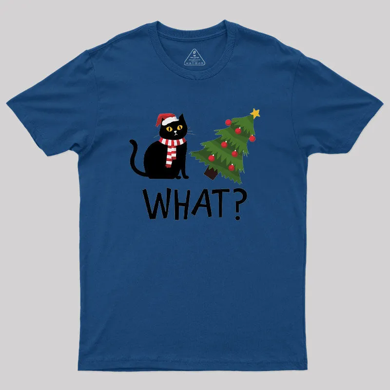 Christmas Cat Geek T-Shirt - Image 2