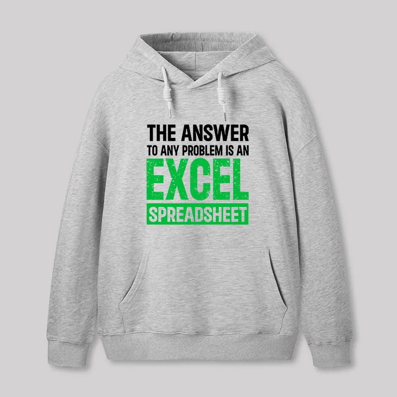 The Answer To Any Problem Is An Excel Geek Hoodie - Image 4