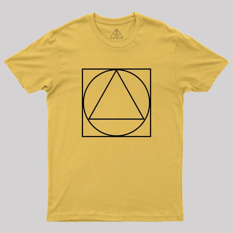 Triangle Within A Circle Within A Square Geek T-Shirt - Image 8