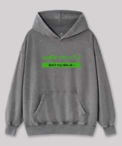 Alternative view of Sudo Linux Programming Command Washed Hoodie