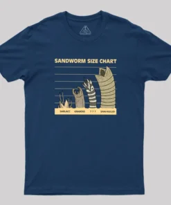 Alternative view of Sandworm Size Chart Geek T-Shirt