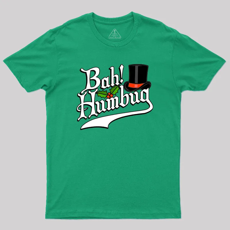 Bah Humbug! Funny Christmas Scrooge Graphic Geek T-Shirt - Image 9