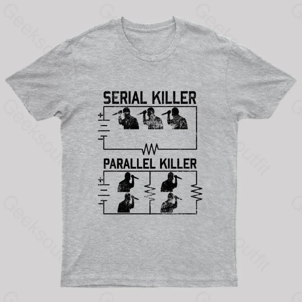Electrical Circuit Serial Parallell Killer Geek T-Shirt - Image 10