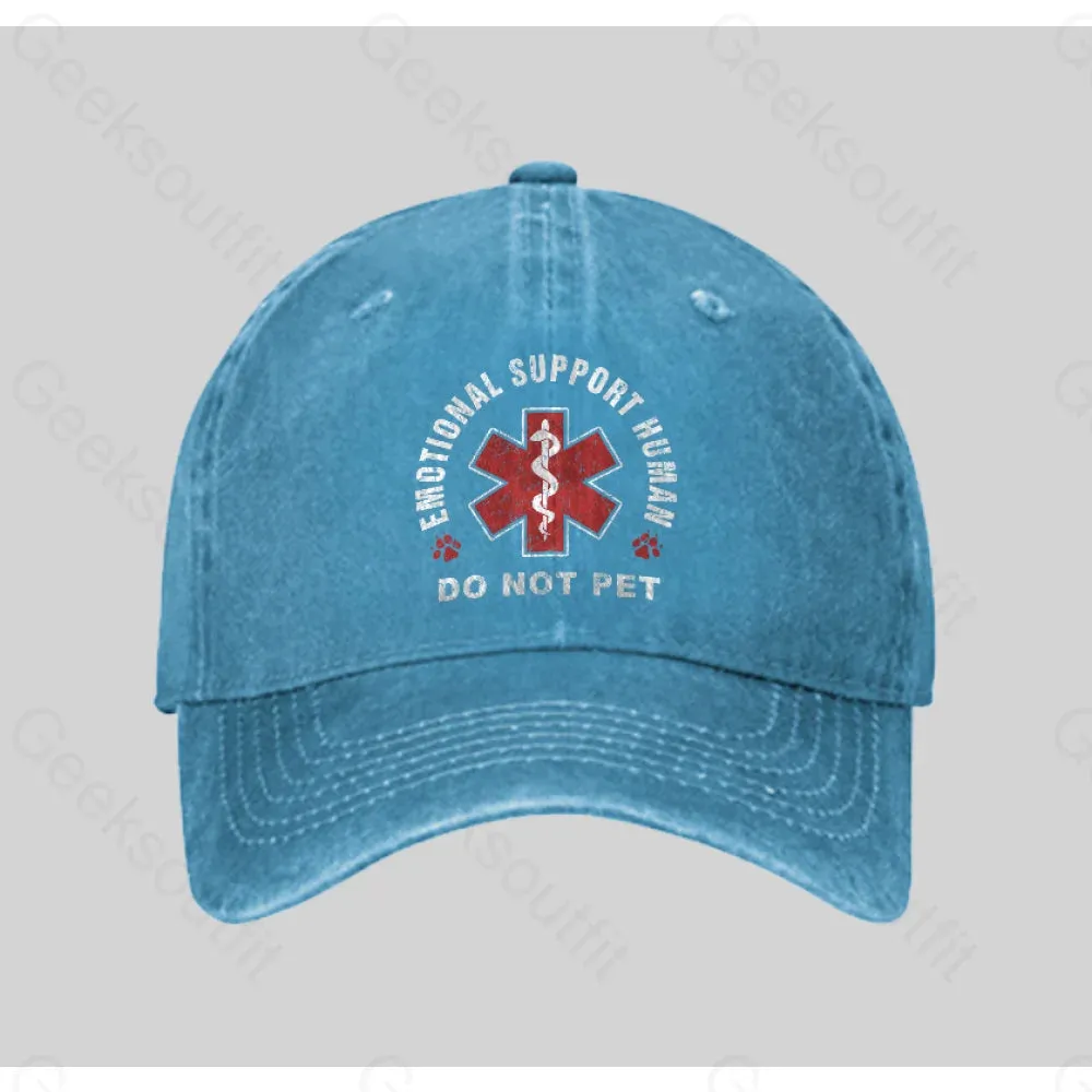 Emotional Support Human Washed Vintage Baseball Cap - Image 4