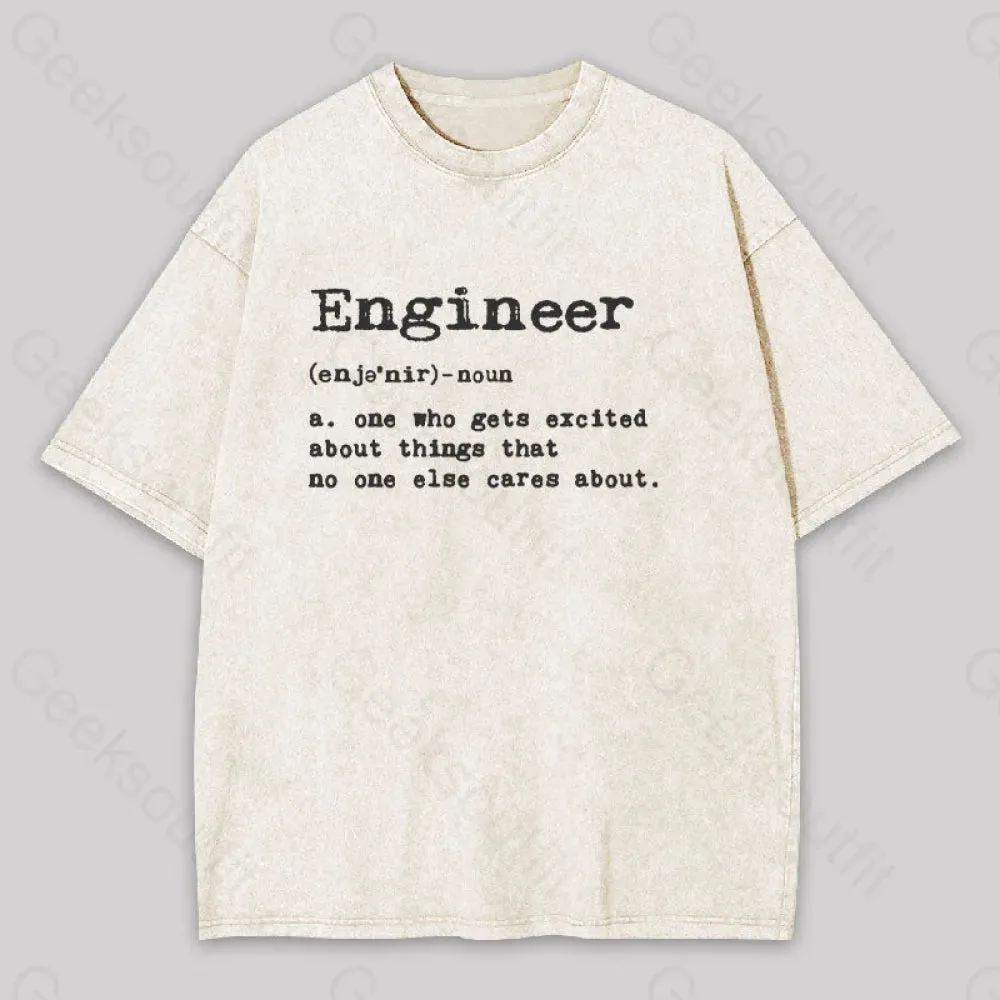 Engineer Definition Geek Washed T-shirt - Image 9