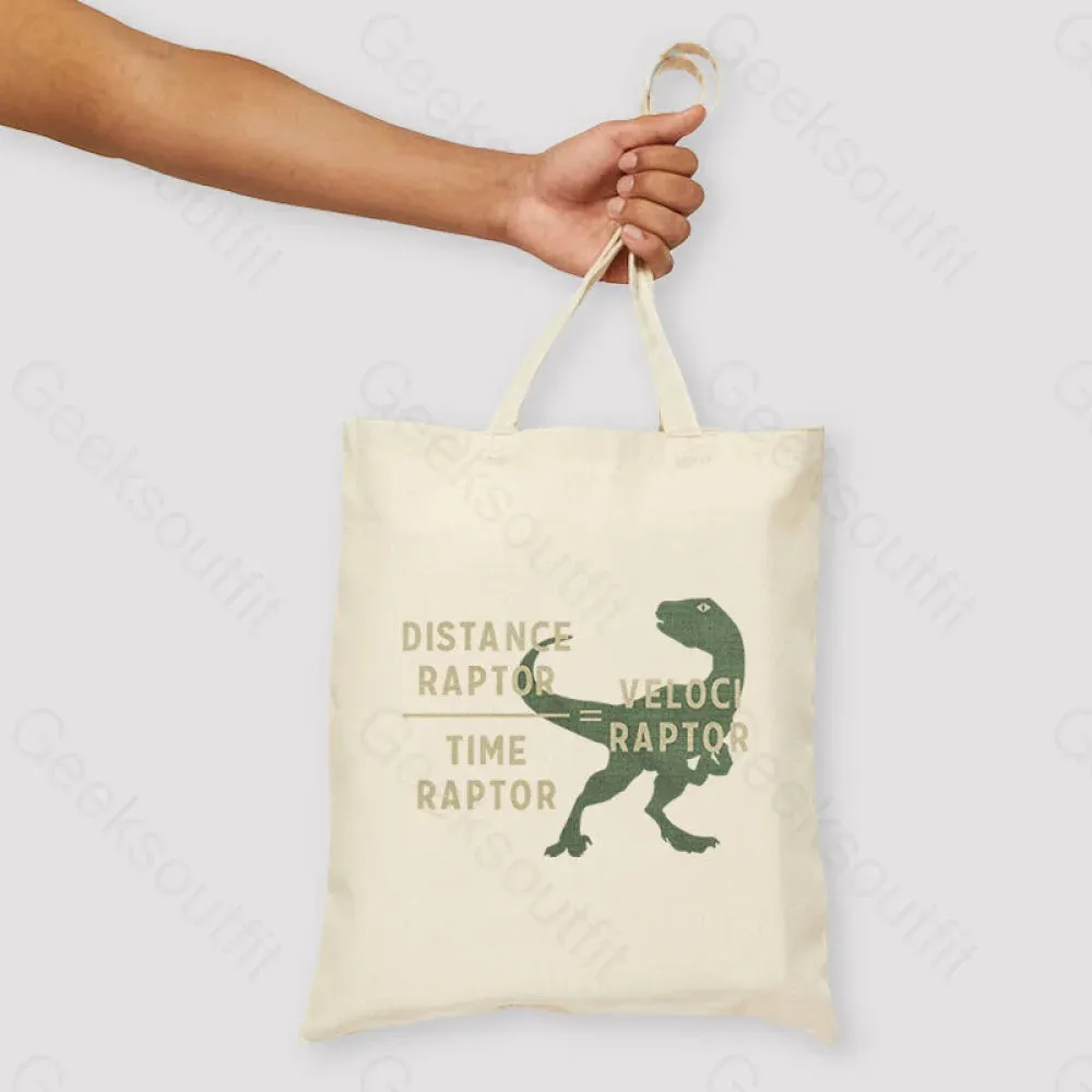 Equations Of Motion Science Velociraptor Unisex Tote Bag - Image 3