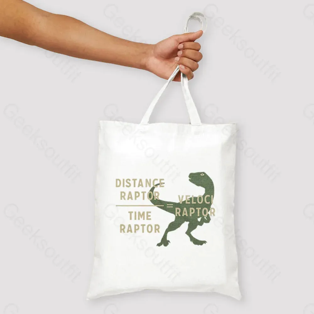 Equations Of Motion Science Velociraptor Unisex Tote Bag - Image 2